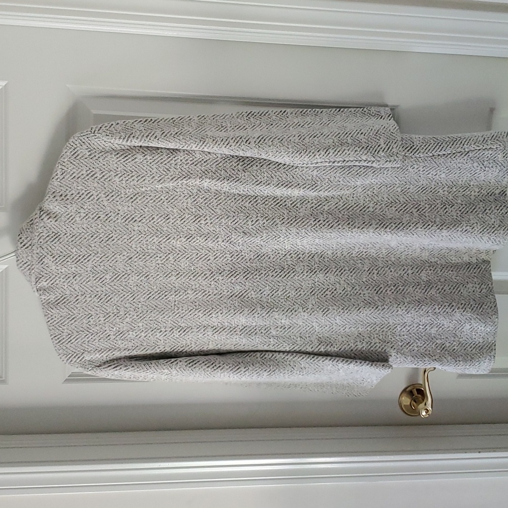 Topshop Gray Herringbone Pattern Knit Cardigan/Ja… - image 7